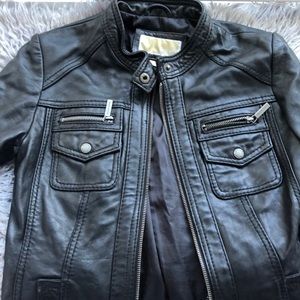 Black leather jacket